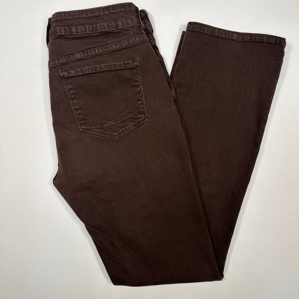 NYDJ Not Your Daughter’s Jeans Straight Leg Brown Denim Jeans Size 10